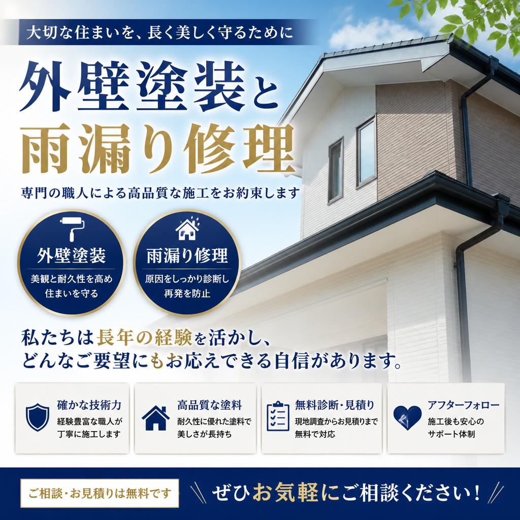 外壁塗装と雨漏り修理のプロフェッショナル
